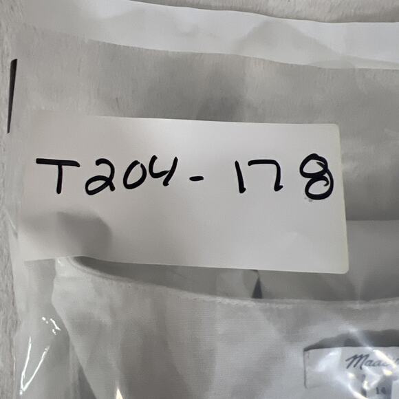 Madewell Womens Linen Vest Size 14 White Button Front Cut Away Tailored Lined - Picture 10 of 10